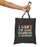 I Can't I'm Busy Growing a Human Tote Bag, Pregnancy Bag, Pregnant Mom Bag, Pregnancy Reveal, Baby Announcement, New Mom Gift