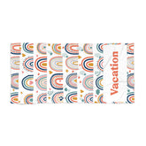 Rainbow Style Personalized Beach Towel, Personalized Name Bath Towel, Custom Pool Towel, Beach Towel With Name, Outside Birthday Vacation Gift