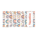 Rainbow Style Personalized Beach Towel, Personalized Name Bath Towel, Custom Pool Towel, Beach Towel With Name, Outside Birthday Vacation Gift
