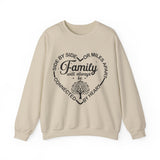 Family Will Always Be Connected By Heart Sweatshirt, Matching Family Sweatshirt For Youth Adult, Vacation Group Sweatshirt, Cute Fam Day, Family Gathering
