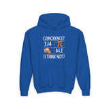 3.14 Pie Coincidence I Think Not Kids Hooded Sweatshirt