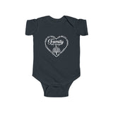 Family Will Always Be Connected By Heart Infant Bodysuit, Vacation Group Baby Bodysuit, Cute Fam Day, Family Gathering