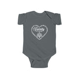 Family Will Always Be Connected By Heart Infant Bodysuit, Vacation Group Baby Bodysuit, Cute Fam Day, Family Gathering