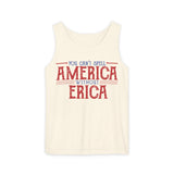You Can't Spell America Without Erica Tank Top, Stranger Things Tank Top, Patriot Flag of The United States, 4th of July TV Series 80s Quote, Nerd Tank Top Shirt