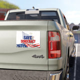 Save Democracy Car Magnet, Vote Democrat Magnet, 2024 President Election, Save Democracy Vote Blue Bumper Vehicle Magnet, 7.5'' × 4.5''