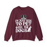 Dog Owner Sweatshirt, Pet All The Dogs, Cozy Pet Lover Gift, Pet Owner Apparel, Humorous Dog Shirt, Fur Mama Clothing, Dog Mom Printed Tee.
