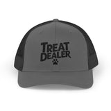 Custom Embroidery Treat Dealer Hat, Funny Dog Cap, Funny Dog Owners, Custom Pet Lover Gift, Unique Dog Owner Gifts, Custom Dog Snapback Trucker Cap