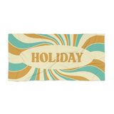 Holiday Beach Towel, RETRO Style Personalized Beach Towel, Personalized Name Bath Towel, Custom Pool Towel Beach Towel With Name, Birthday Vacation Gift