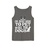I'm Here To Pet All The Dogs Tank Top, Dog Mom Gifts, Pet Lover Tank Top, Dog Mom, Fur Mama