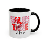 Valentine Vibes Coffee Mug, Coquette Valentine Vibes Mug, Brushstroke Valentine Coffee Cup, Gift For Her