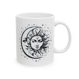 Celestial Coffee Mug, Sun and Moon Mug, Moon Mug Gift, Tea Lover Gift, Coffee Lover Gift