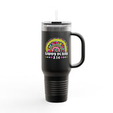 Happy Pi Day Rainbow Travel Mug, 40oz insulated Pi Day Travel Mug, Funny Math Water Bottle, Math Teacher Gift, Pi Day Tumbler, Math Lover Gift, Math Gift, 3.14 Pi Mug