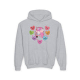 Candy Hearts Child HOODIE, Kid Valentine Hoodie, Toddler Hoodie, Graphic Sweater, Toddler Sweatshirt, Cupid Crew, Love You Most