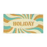 Holiday Beach Towel, RETRO Style Personalized Beach Towel, Personalized Name Bath Towel, Custom Pool Towel Beach Towel With Name, Birthday Vacation Gift