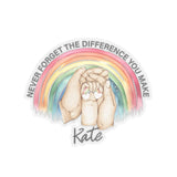 Never Forget The Difference You Make Sticker, Custom Colorful Rainbow Sticker, You Matter, Positive Affirmation Sticker, Midwife Nurse Appreciation Gift, Mom Gift