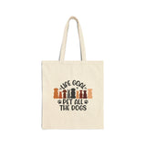 Life Goal Pet All The Dog Tote Bag, Dog Lover Cotton Tote Bag, Pet Tote Bag, Dog Lover Gift, Gift for Her, Gift for Him