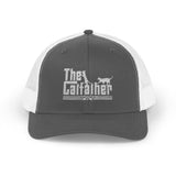 The Catfather Trucker Hat, Embroidered Cap, Cat Lover Gift for Dad, Fathers Day Gift, Cat Owner Gift for Husband, Cat Dad Hat, Trucker Cat Hat