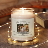 Photo Scented Candle With Custom Text, Christmas Birthday Anniversary Valentine's Day Engagement Gift for Her Couple Bridesmaid Proposal