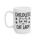 Childless Cat Lady Gift, Quirky Cat Coffee Mug, Funny Liberal Mug, Proud Childless Cat Lady Mug, Political Satire Gift, Gift for Cat Lover