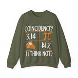 3.14 Pie Coincidence I Think Not Sweatshirt, Pi Day Sweatshirt, Math Teacher Gift, Funny Pi Day Sweater, Birthday Gift, Pi Symbol Sweatshirt, Back to School