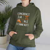 3.14 Pie Coincidence I Think Not Hoodie, Pi Day Hooded Sweatshirt, Math Teacher Gift, Funny Pi Day Sweater, Birthday Gift, Pi Symbol Hoodie, Back to School