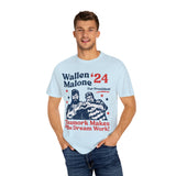 Wallen Malone 2024 For President, Funny '24 Election Graphic Tee, Vintage Inspired Humor Concert Music T-Shirt, Had Some Help