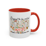 Blessed To Be Called Nana Mug, Nana Mug With Kids Name Mug, Personalized Nana Mug, Gift For Nana Mug, Flower Nana Coffee Cup