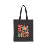 Fuck This Shit Floral Print Tote Bag, Funny Sarcastic Tote Bag, Sassy Quote Tote Bag, Tired Mom Gift, Coworker Bag