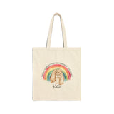 Never Forget The Difference You Make Tote Bag, Custom Colorful Rainbow Canvas Tote Bag, You Matter, Positive Affirmation Cotton Tote Bag, Midwife Nurse Appreciation Gift, Mom Gift