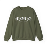 Mama Est Sweatshirt, Custom Mom Sweatshirt, Mom Gift, New Mom Gift, Mama Sweatshirt, Gift for Mom, Retro Mom