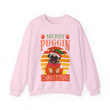 Pug Christmas Sweatshirt, Dog Lover Gift, Holiday Sweaters, Christmas Pugs Shirt, Pug In Santa Hat, Dog Mom Shirt, Santa Pug Shirt