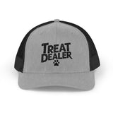Custom Embroidery Treat Dealer Hat, Funny Dog Cap, Funny Dog Owners, Custom Pet Lover Gift, Unique Dog Owner Gifts, Custom Dog Snapback Trucker Cap