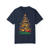 Christmas Tee, Christmas Deer Tree Shirt, Deer Head Trees Design on premium cotton unisex shirt, plus sizes, 2x, 3x, 4x