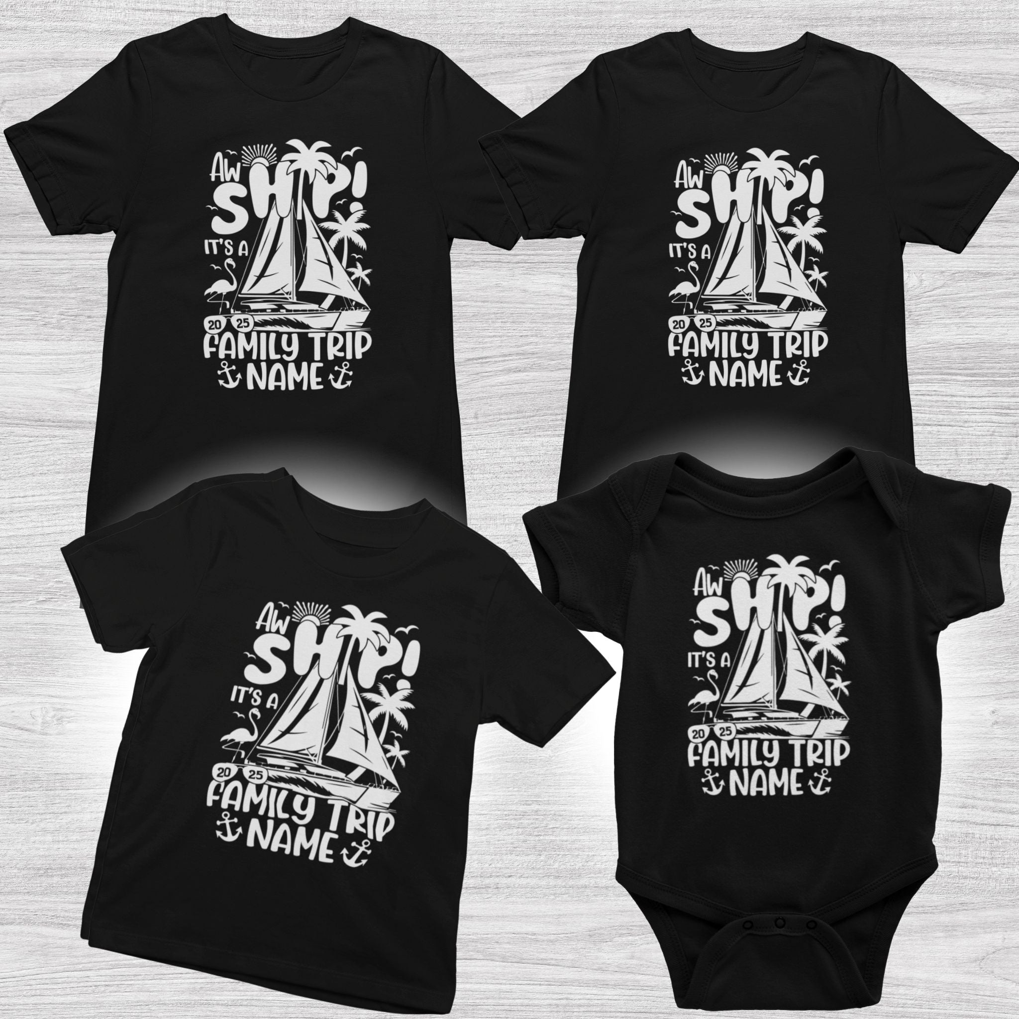 Aw Ship It's Family Trip T-Shirt