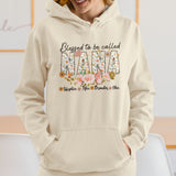 Blessed To Be Called Nana With Kids Names Hoodie