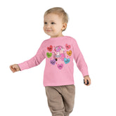 Candy Hearts Valentines Toddler Long Sleeve Tshirt