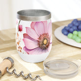 Cosmos Flower Chill Wine Tumbler