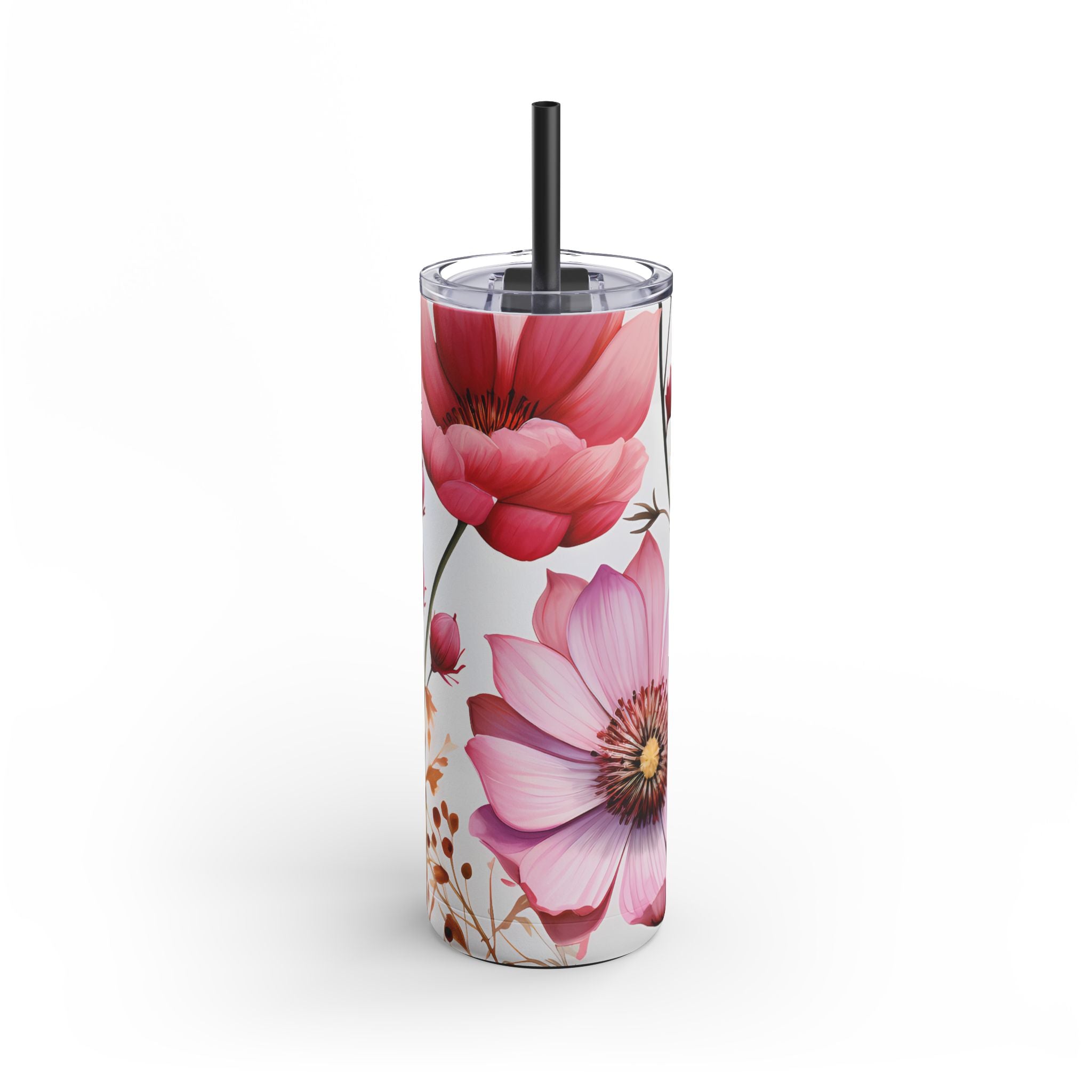 Cosmos Flower Skinny Matte Tumbler