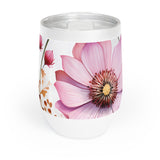 Cosmos Flower Wine Tumbler
