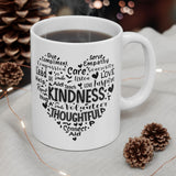 Cute Heart Be Kind Graphic Coffee Mug