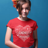 Cute Heart Be Kind Graphic Kids Shirt