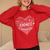 Cute Heart Be Kind Graphic Sweatshirt