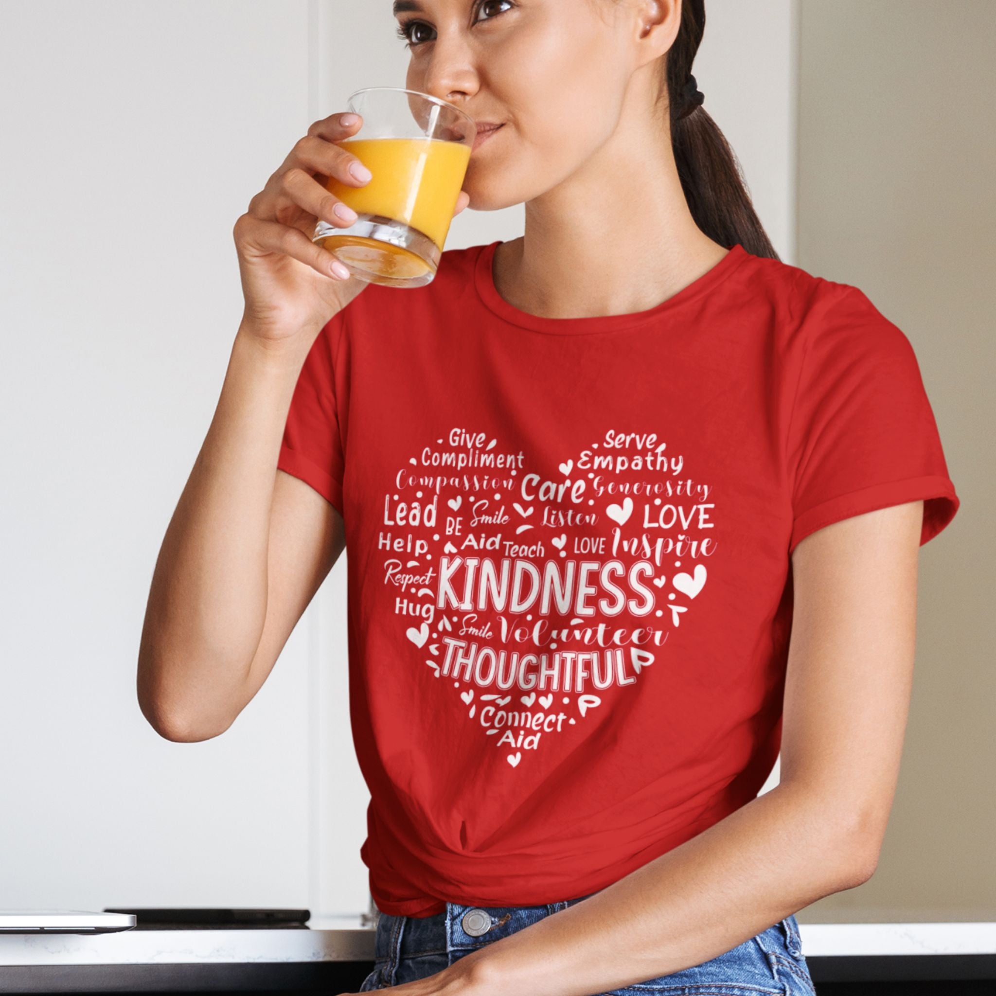 Cute Heart Be Kind Graphic Tee