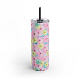 Daisy Floral Pattern Skinny Tumbler Gift