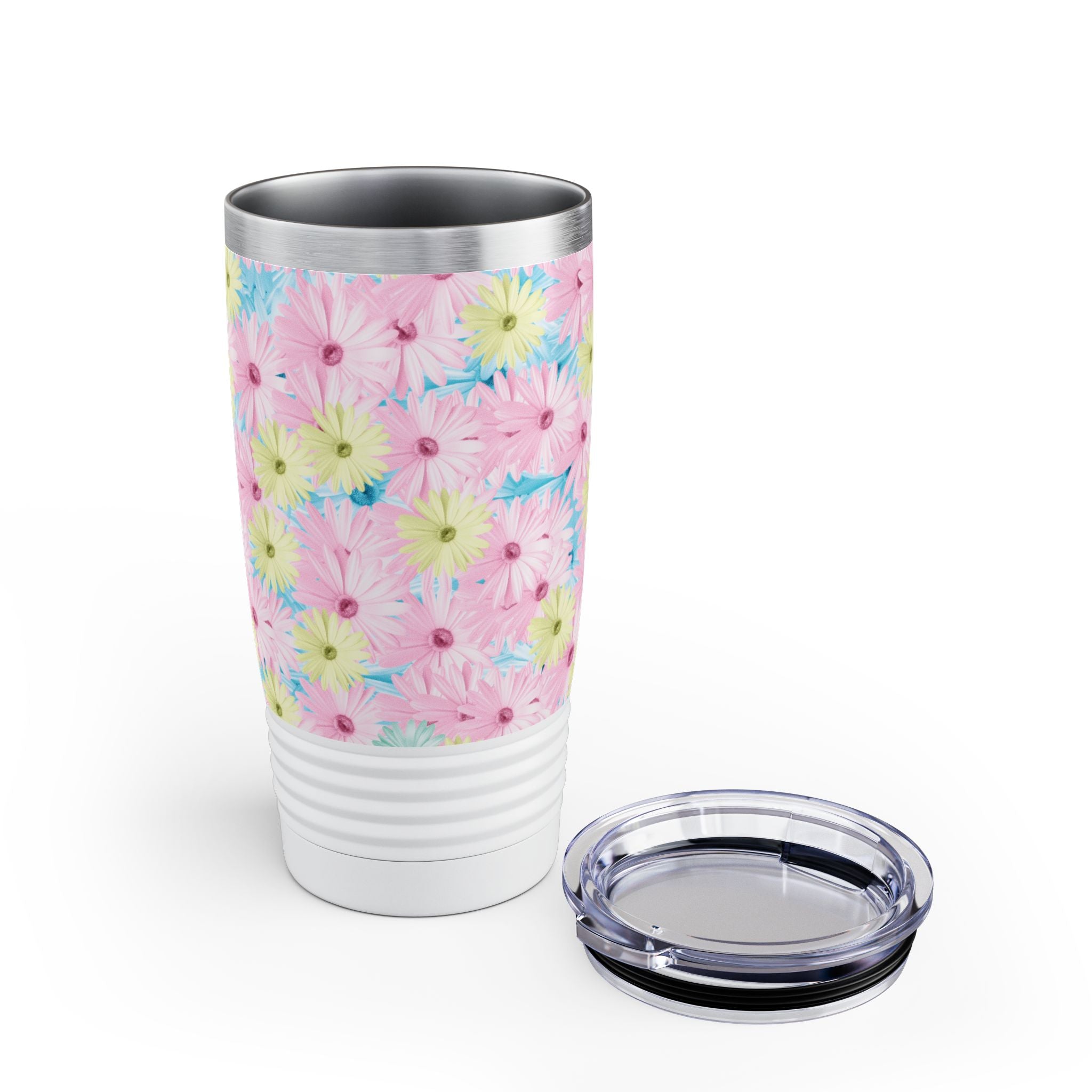 Daisy Flower Print Ringneck Tumbler