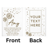 Personalized Dandelion Journal, Personalised Notebook, Choice of Design, Laser Engraved, Anniversary, Thank You, Journaling Gift, Lined or Unlined