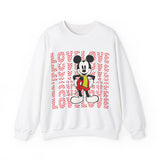 Disney Mickey Mouse Valentines Love Sweatshirt