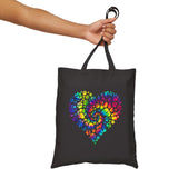 Dog Paw Heart Cotton Tote Bag