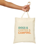 Dogs Coffee Camping Cotton Tote Bag