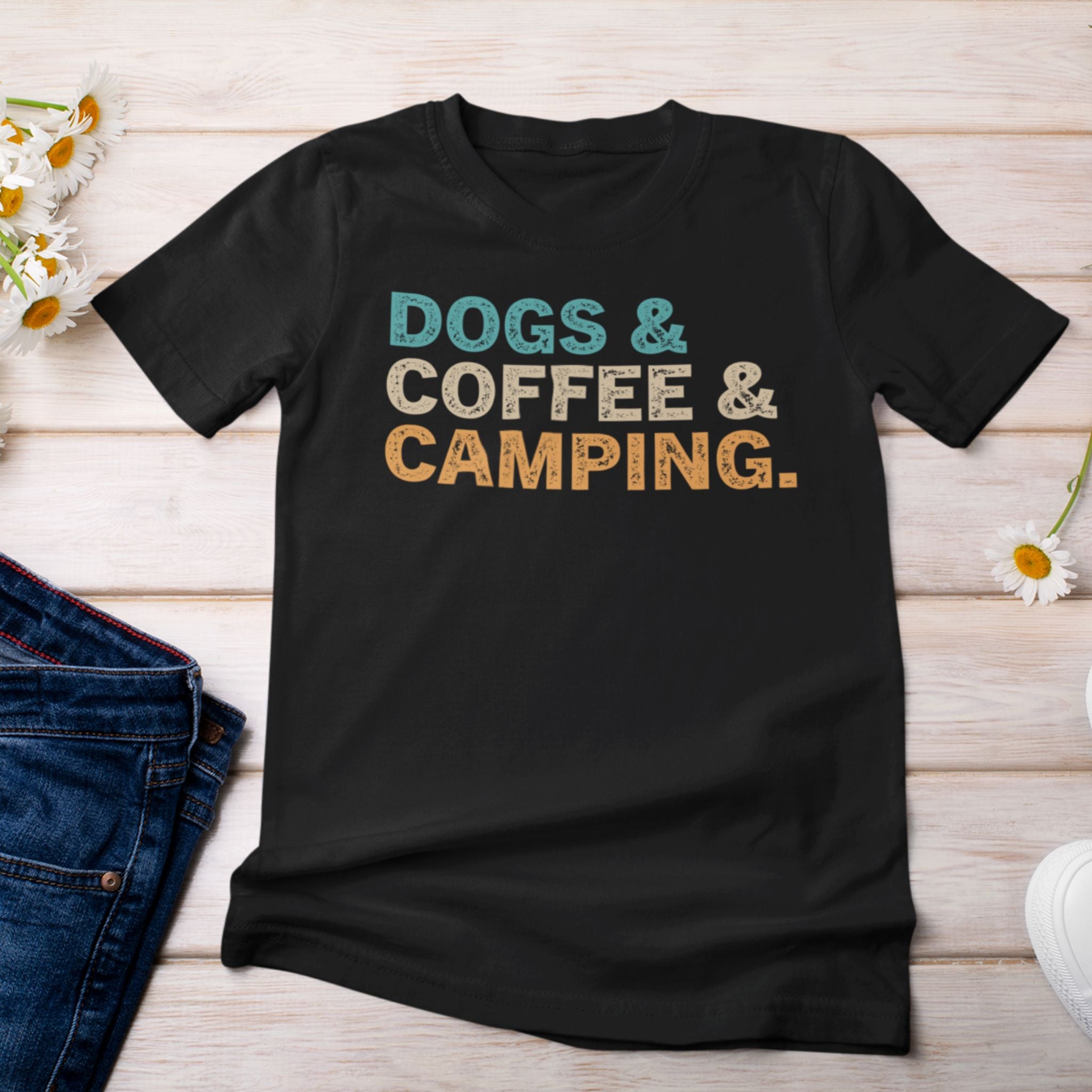 Dogs Coffee Camping Shirt